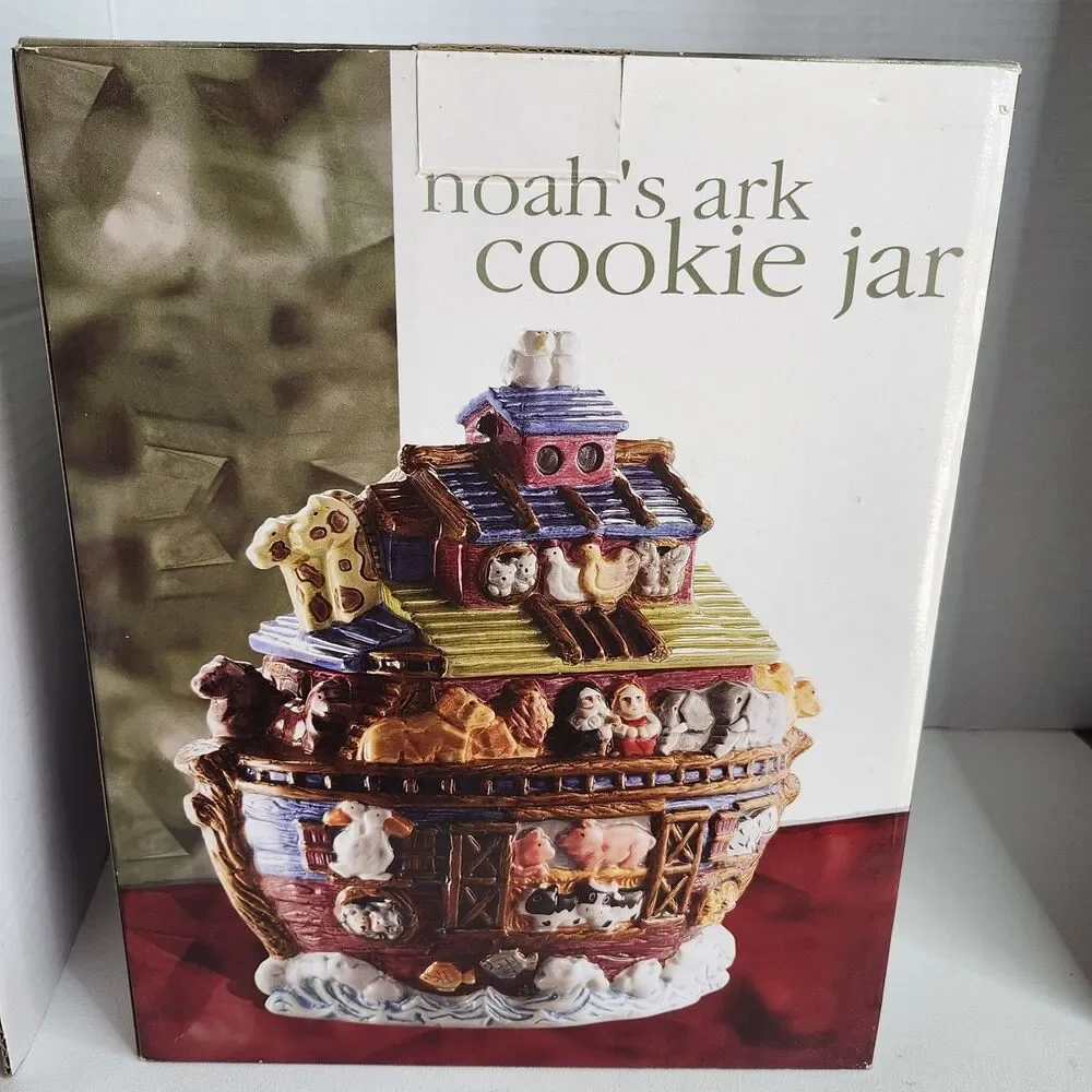 Vintage Bico NOAHS ARK Animals Colorful Ceramic Lidded 11